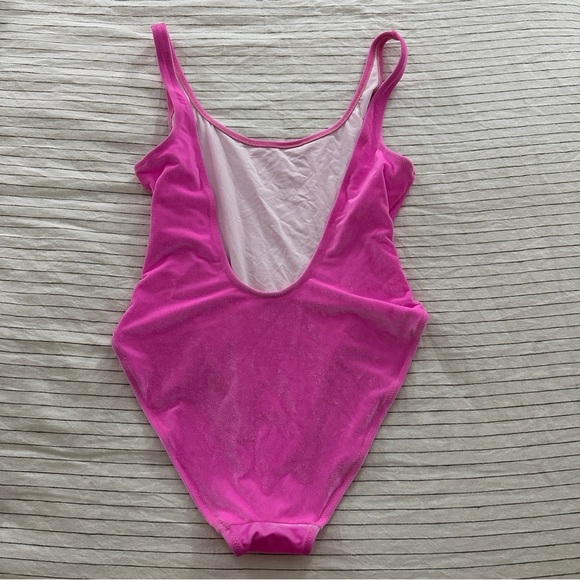 NEW Anthropologie Solid & Striped The Luela OnePiece Barbie Pink Velvet Swimsuit - Picture 6 of 9